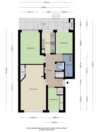 Floorplan - Veenendaalkade 256, 2547 AX Den Haag